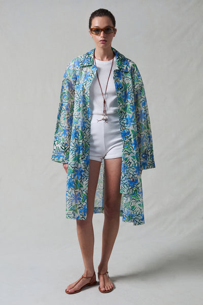 Iggy Paper Trench Coat Maldive Blue