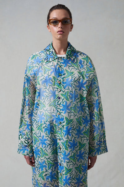 Iggy Paper Trench Coat Maldive Blue