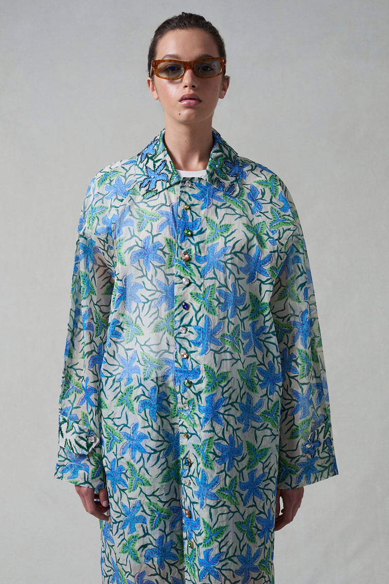 Iggy Paper Trench Coat Maldive Blue