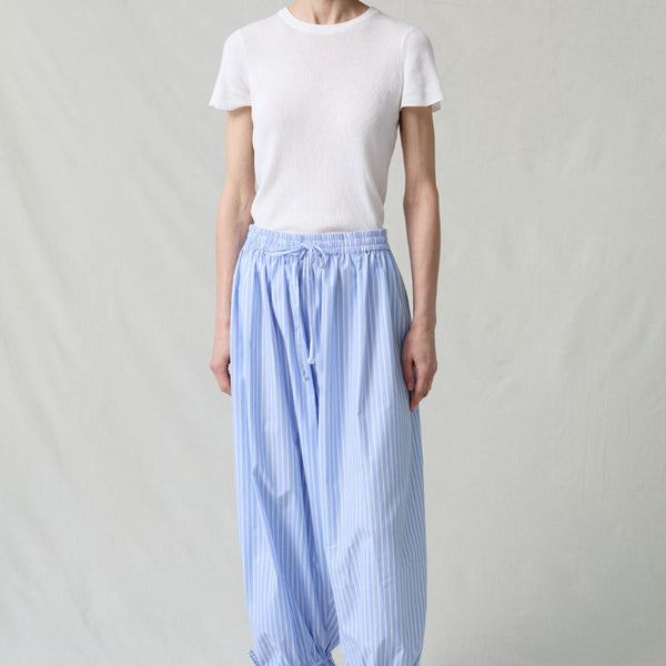 【BAON】[unisex] Melf Banding Stripe Balloon Wide Cotton PT Wholesale-Multi-Colors-Elastic