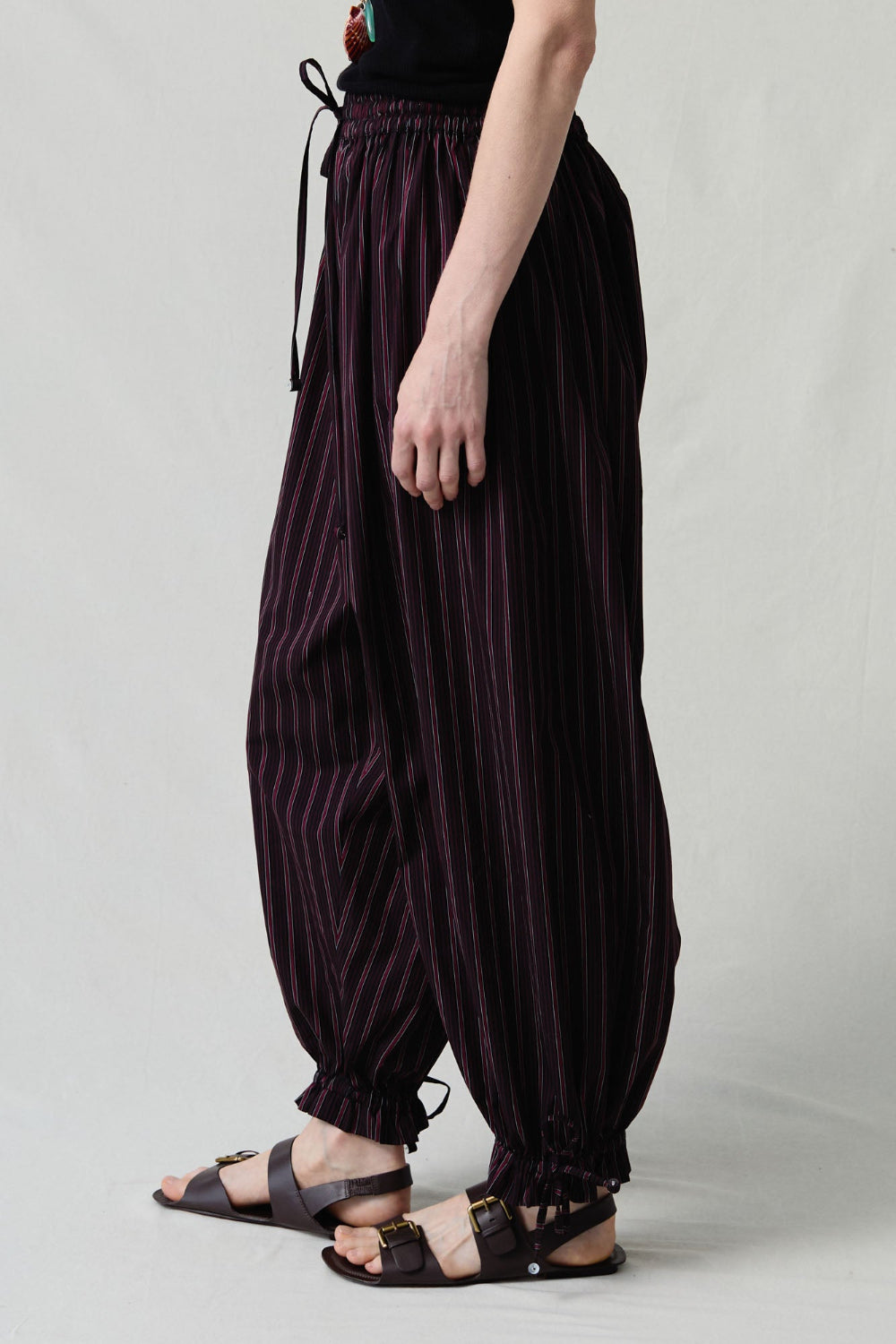 Balloon Pant Black Stripe