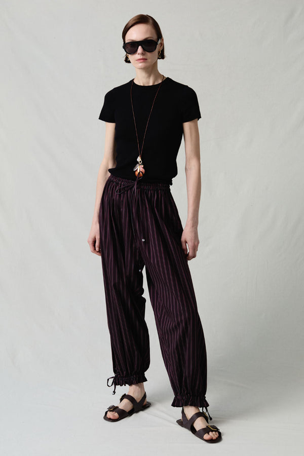 Balloon Pant Black Stripe