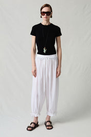 Balloon Pant White Pinstripe
