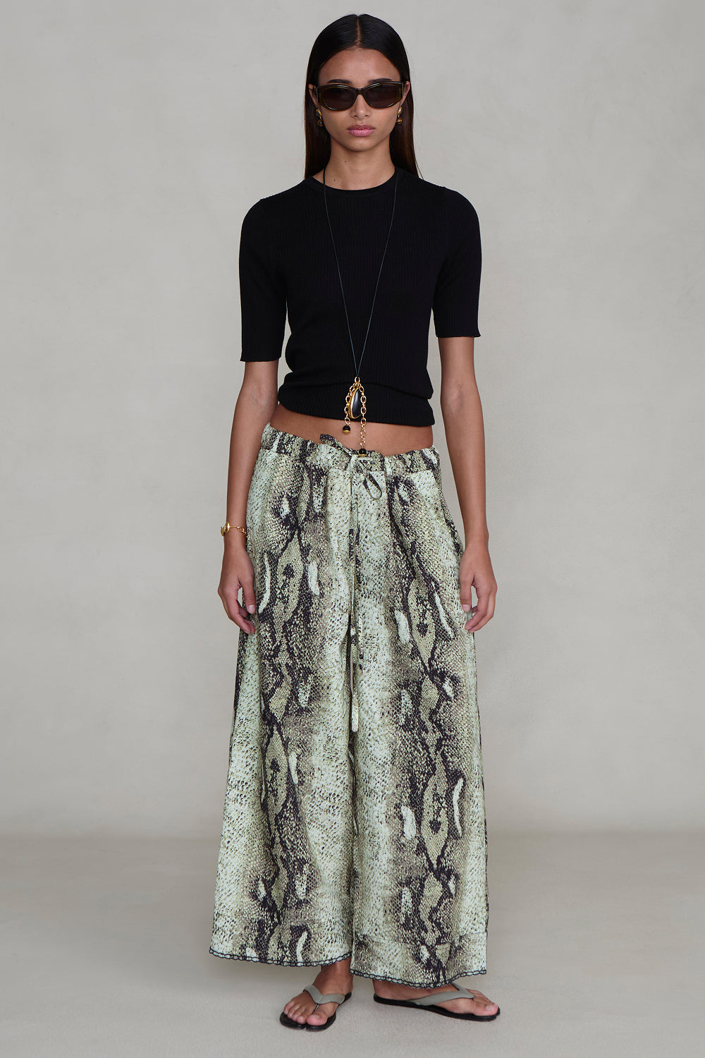 Ramona Poplin Pant Python