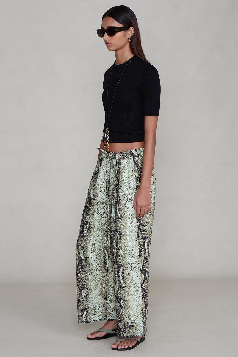 Ramona Poplin Pant Python