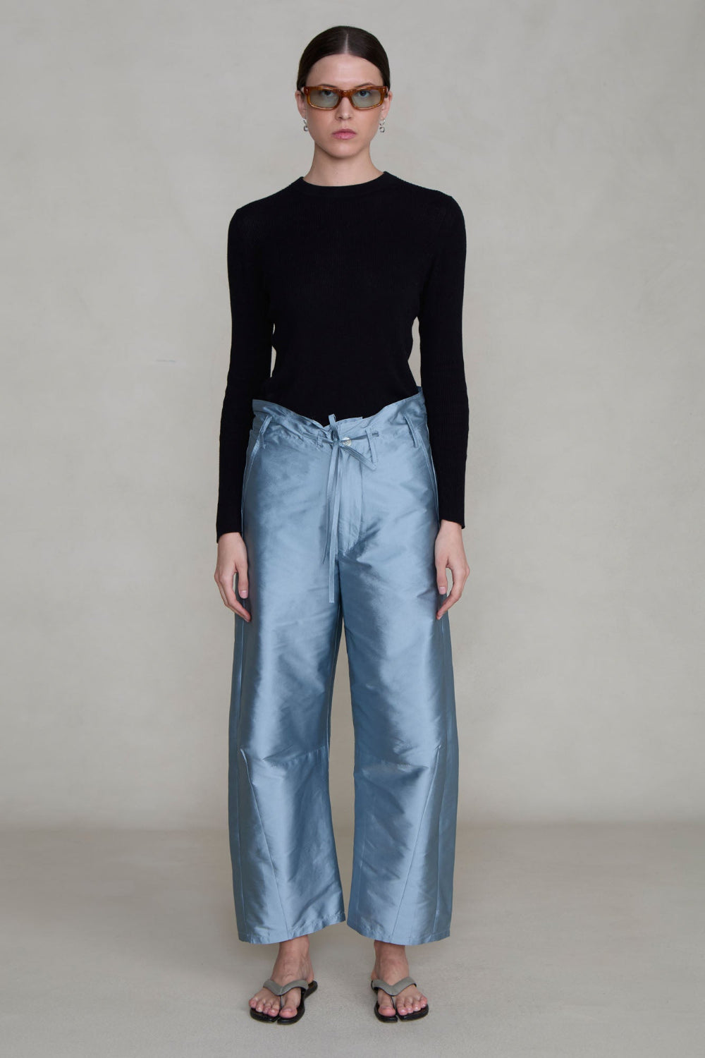 Techno Taffeta Barrel Pant Bath Blue