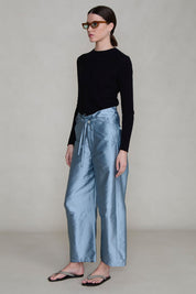 Techno Taffeta Barrel Pant Bath Blue