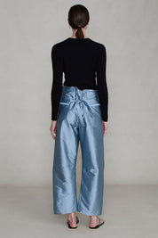 Techno Taffeta Barrel Pant Bath Blue