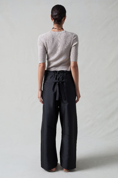 Techno Taffeta Barrel Pant Black