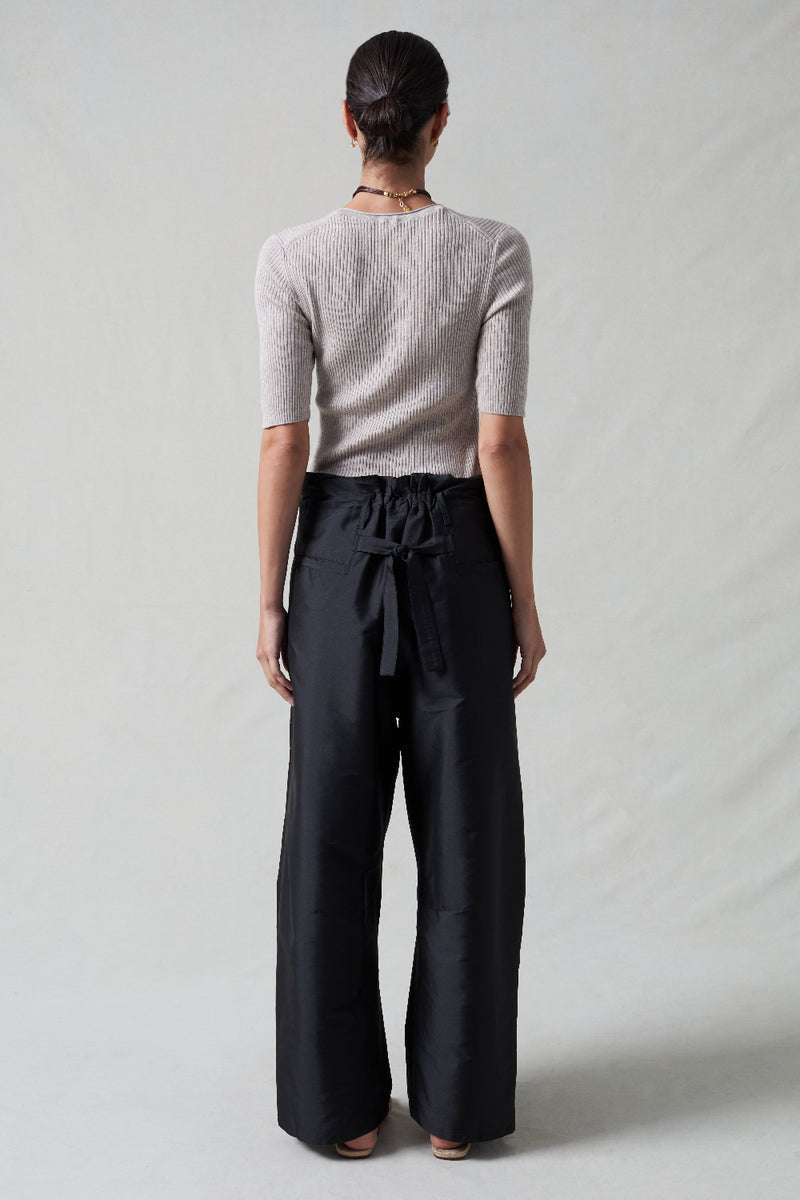 Techno Taffeta Barrel Pant Black