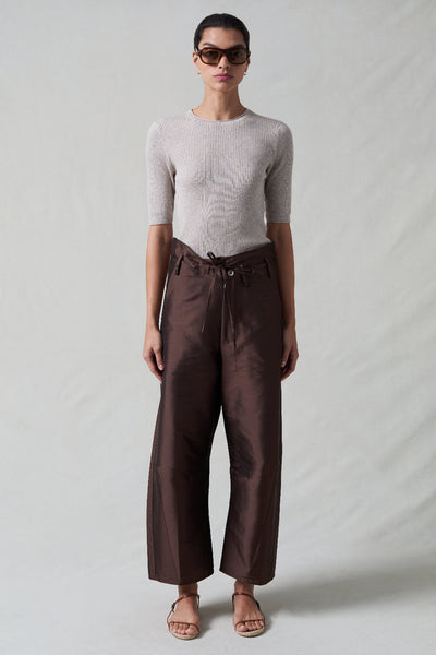 Techno Taffeta Barrel Pant Chocolate