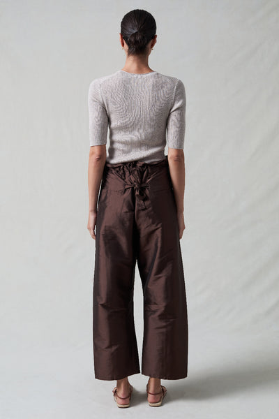 Techno Taffeta Barrel Pant Chocolate