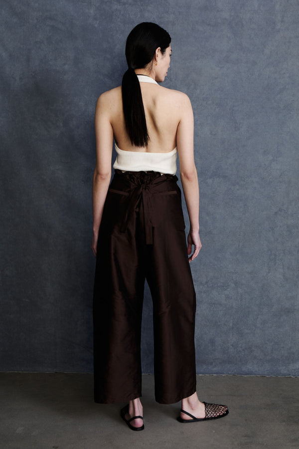 Techno Taffeta Barrel Pant Chocolate