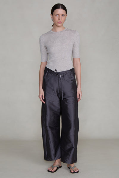 Techno Taffeta Barrel Pant Gunmetal