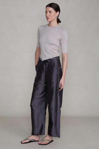 Techno Taffeta Barrel Pant Gunmetal