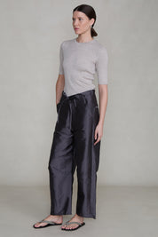 Techno Taffeta Barrel Pant Gunmetal