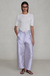 Techno Taffeta Barrel Pant Lilac
