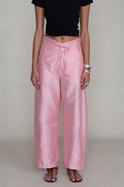 Techno Taffeta Barrel Pant Rose