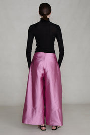 Techno Taffeta Ultra Wide Leg Trouser Orchid