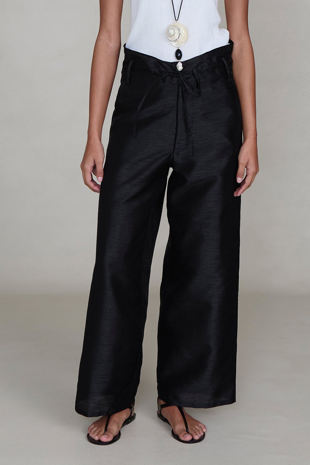 Dupioni Straight Leg Pant Black – Chan Luu