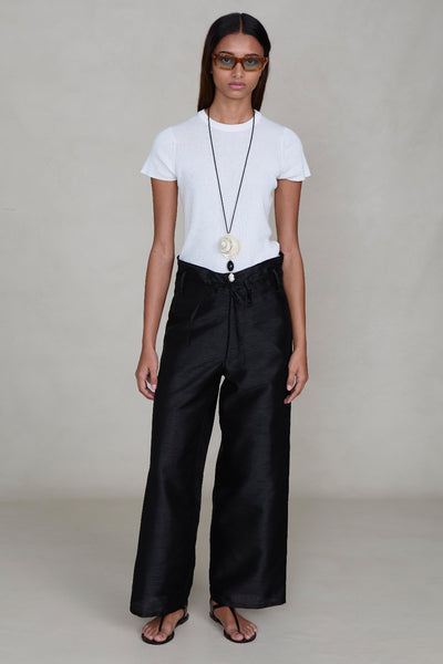 Techno Dupion Straight Leg Pant Black