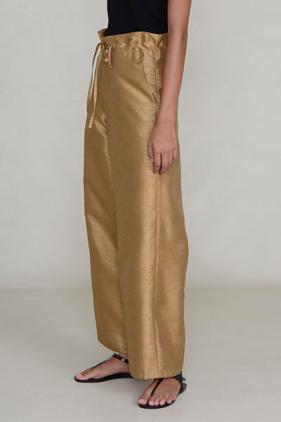 Dupioni Straight Leg Pant Camel