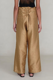 Dupioni Straight Leg Pant Camel