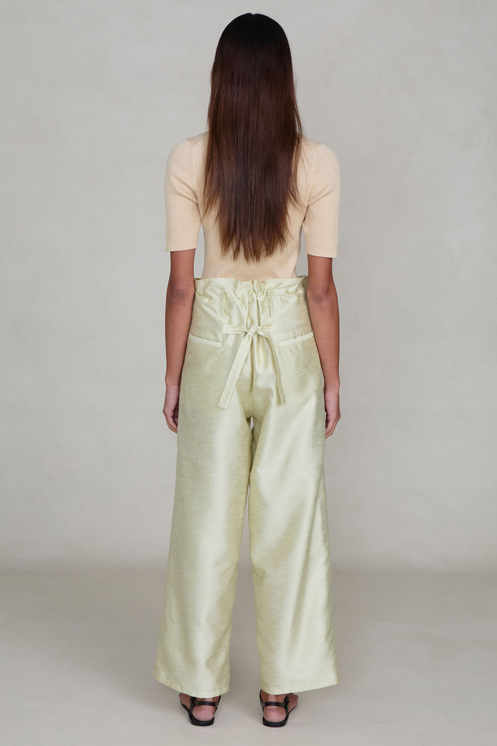 Dupioni Straight Leg Pant Translucent Green – Chan Luu