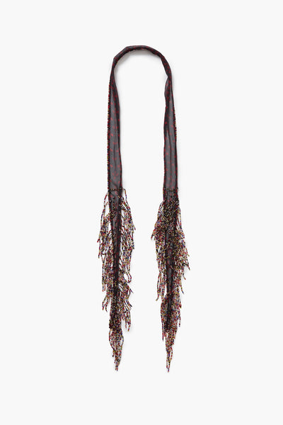 Beaded Skinny Scarf Sapphire