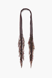 Beaded Skinny Scarf Sapphire