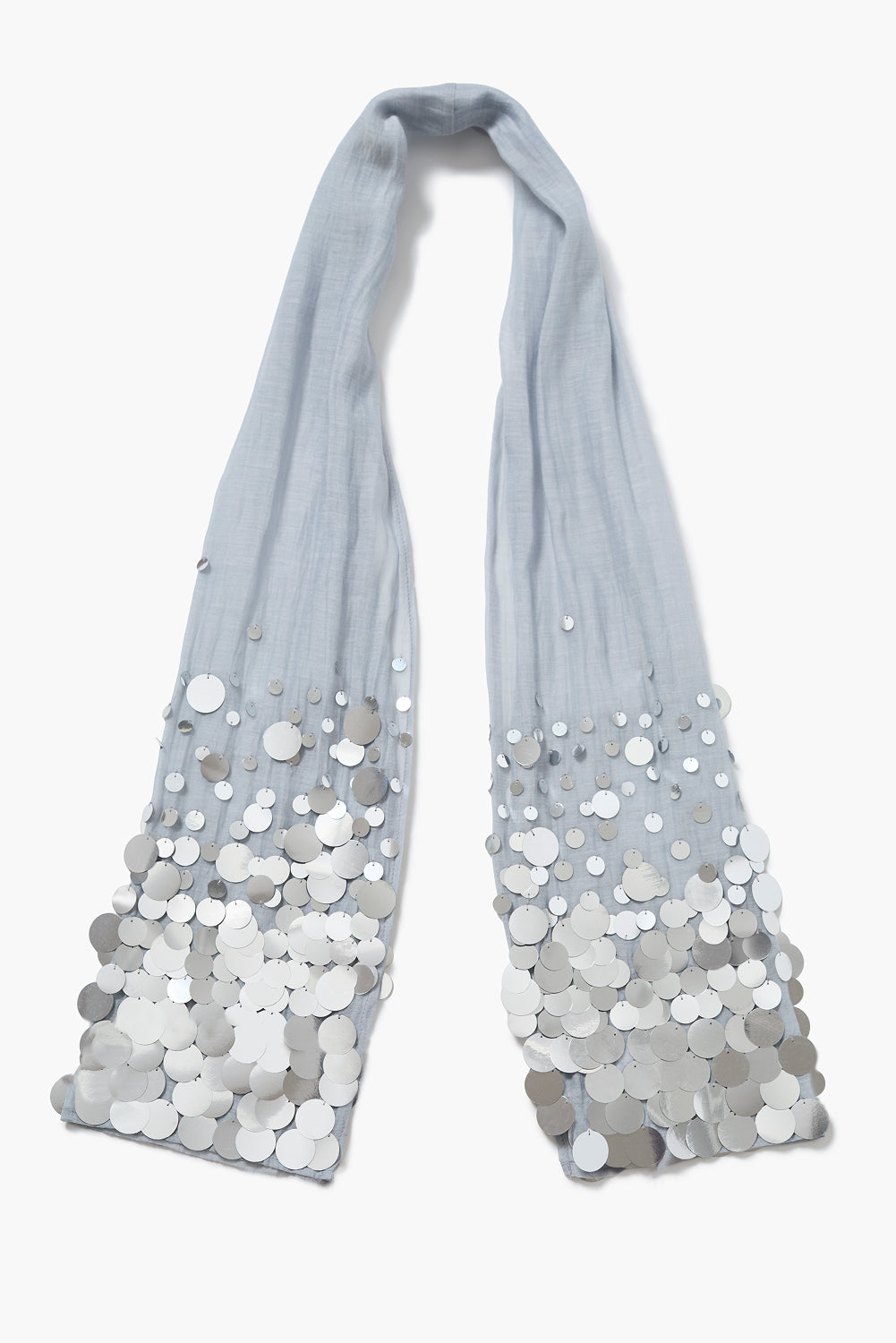 Sequin Cotton Silk Scarf Fog – Chan Luu