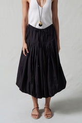 Million Pleats Bubble Skirt Black