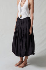 Million Pleats Bubble Skirt Black