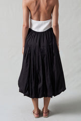 Million Pleats Bubble Skirt Black