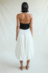 Million Pleats Bubble Skirt Natural