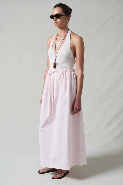Poplin Column Skirt Rose Water