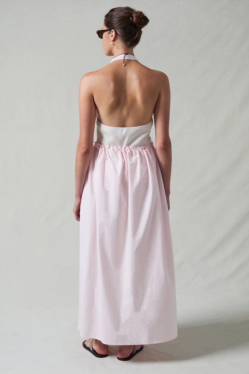 Poplin Column Skirt Rose Water