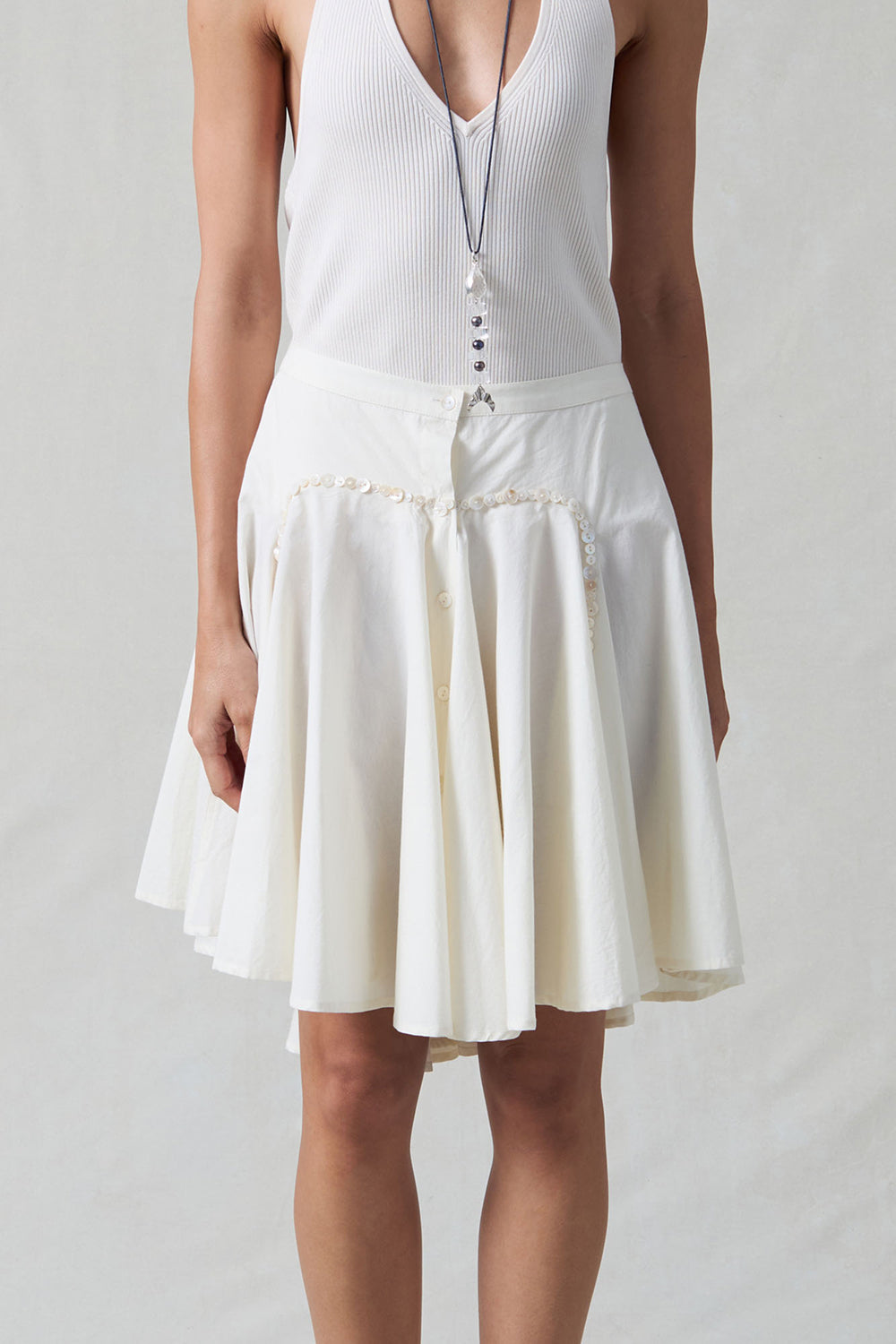 Rider Skirt Ivory – Chan Luu