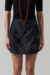 Mirror Mini Skirt Black