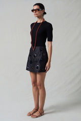 Mirror Mini Skirt Black