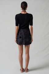 Mirror Mini Skirt Black