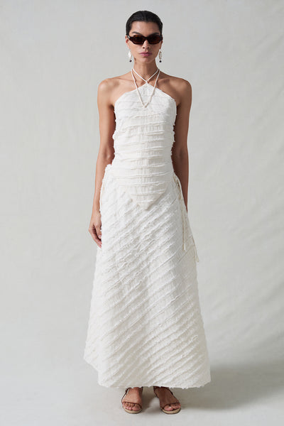 Million Strip Circle Skirt Natural