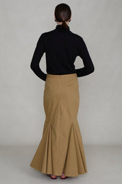 Godet Skirt Khaki