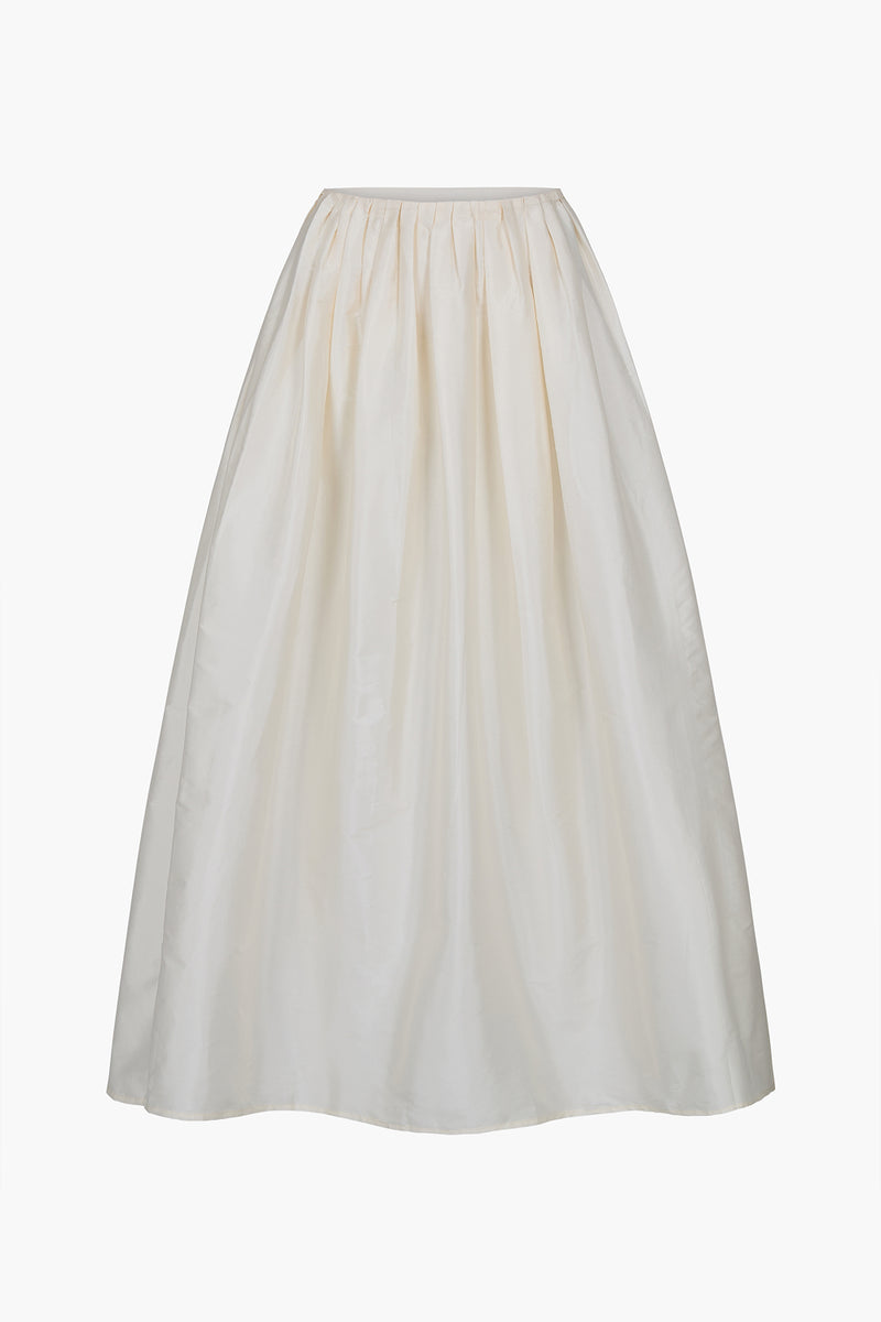 Techno Taffeta Million Pleats Skirt Pearl
