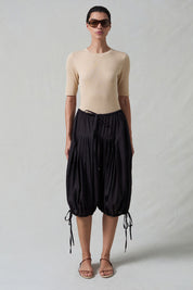 Million Pleats Fisherman Shorts Black