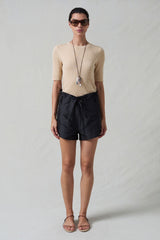 Techno Taffeta Shorts Black