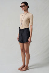 Techno Taffeta Shorts Black