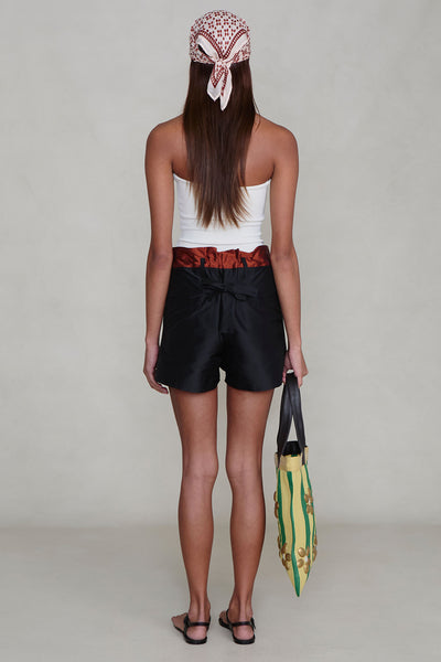 Techno Taffeta Two Tone Short Black