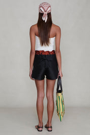 Techno Taffeta Two Tone Short Black