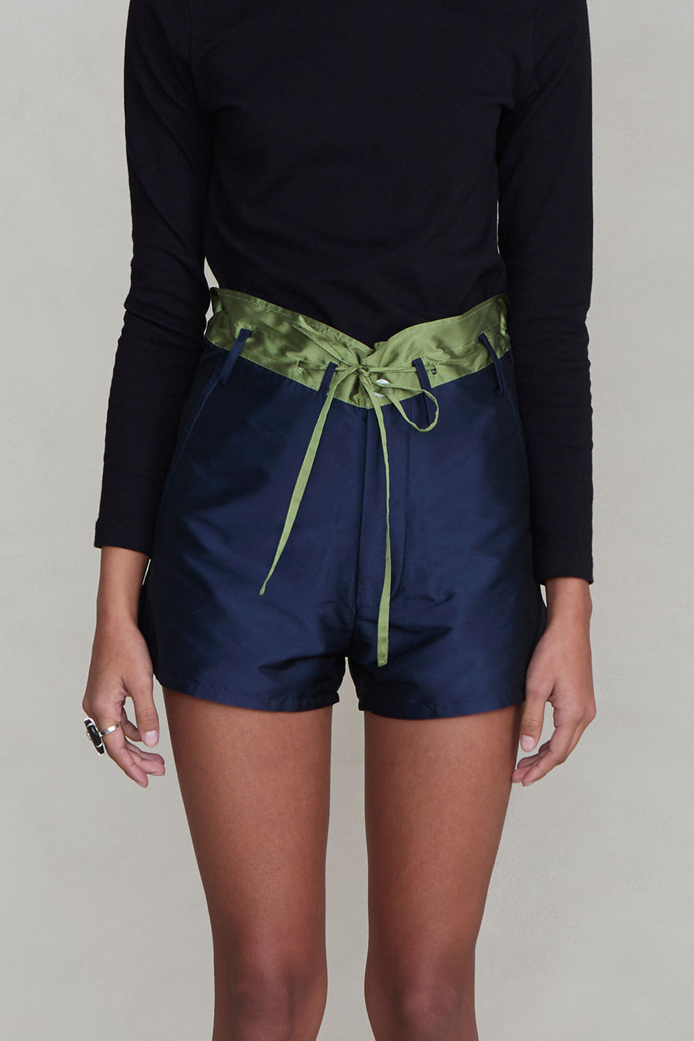Techno Taffeta Two Tone Short Navy